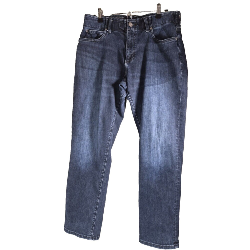 Lee Extreme Motion Mens Jeans 34x30 Blue Athletic Fit Tapered Leg Comfortable